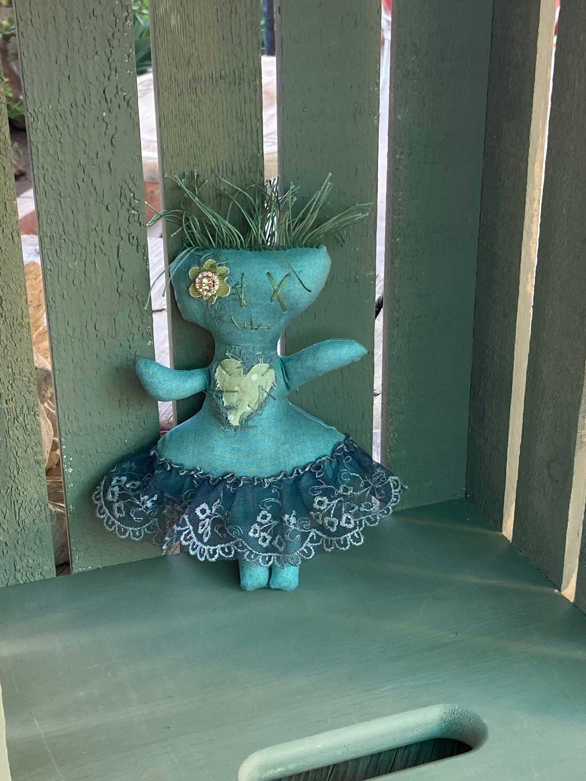 OOAK Voodoo Doll Big Hips Voodoo Green Voodoo Handmade Etsy