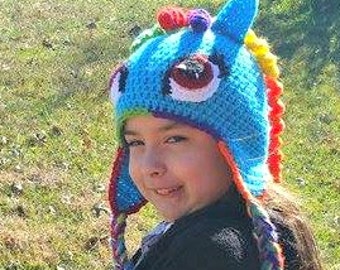 Rainbow Horse Hat, Rainbow hat, horse hat, custom horse hat, curly hair horse hat, Costume Idea, rainbow dash, MLP inspired