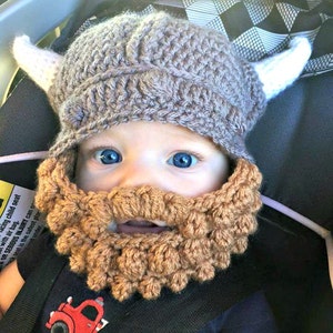 Vikings hat with beard, Mens viking hat, boys viking hat, crochet viking hat, viking helmet, hat with beard, bearded hat, novelty hat