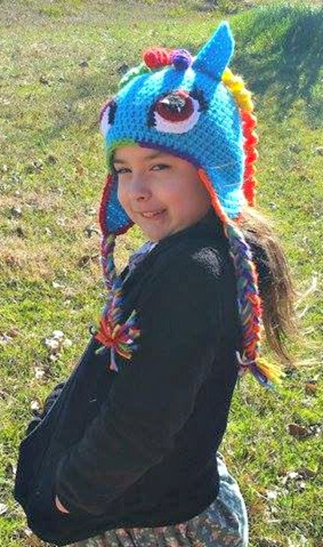 Rainbow Horse Hat, Rainbow Hat, Horse Hat, Custom Horse Hat, Curly Hair