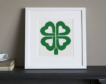 Cross Stitch Pattern - Irish Clover 1 - Instant Download