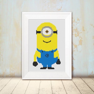 Cross Stitch Pattern - Kevin the Minion - Instant Download