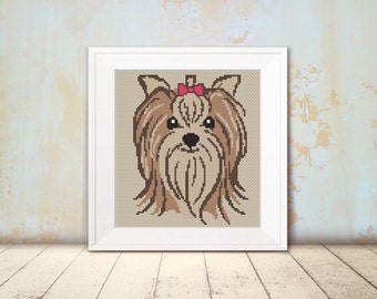 Cross Stitch Pattern - Dog - Yorkshire Terrier - Instant Download