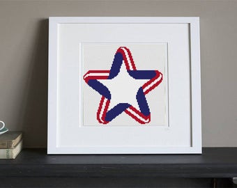 Cross Stitch Pattern - American Star - Instant Download