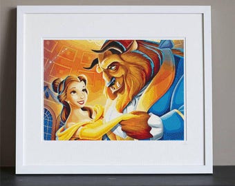 Cross Stitch Pattern - Beauty and the Beast  - Instant Download