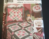 NEW UNCUT Simplicity 9312 sewing pattern Quilt Block Club Lesson 4 Rose of Sharon and Churn Dash sham quilt bed caddy foot stool cover
