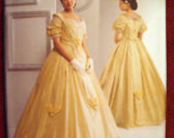 NEW UNCUT 8 10 12 14  or 16 18 20 22 24 Simplicity 2881 Sewing Pattern 2 Piece Ball Gown (Bodice and Skirt) Victorian Civil War Hoop Dress