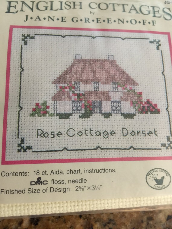 New English Cottages Jane Greenoff Rose Cottage Dorset Counted Etsy
