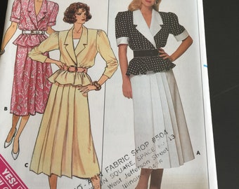 NEW UNCUT 14 16 18 Butterick 3882 Yes! it's easy sewing pattern Tops and Skirts suit retro vintage classic wedding mother