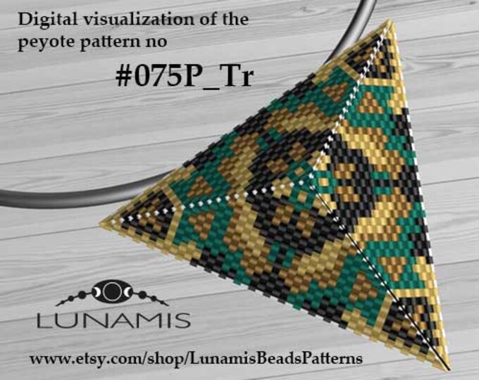 Peyote Pattern for Bead Triangle Digital File Pdf 075p_tr - Etsy