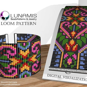 Loom Bracelet Pattern: Square Stitch Cuff Design (PDF Pattern)