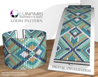 Loom Bracelet Pattern: Square Stitch Cuff Design (PDF Pattern)