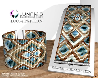 Loom Bracelet Pattern: Square Stitch Cuff (PDF Pattern)