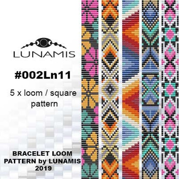 Wholesale Bead Loom Bracelet patterns,5 Pieces