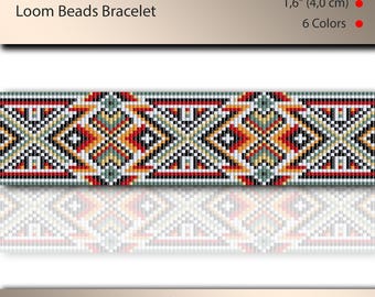Loom Bracelet Pattern: Square Stitch Cuff Design (PDF Pattern)