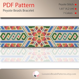 peyote bracelet pattern, odd count, peyote pattern, stitch pattern, pdf file, pdf pattern, #122P