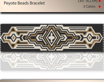 Patrón de pulsera de peyote, conteo impar, patrón de peyote, patrón de puntadas, archivo pdf, patrón pdf, #080P