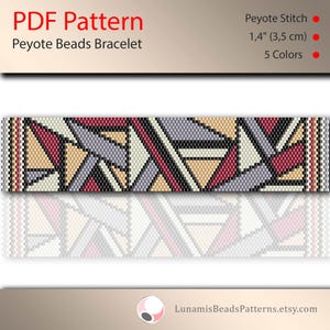 Peyote bracelet pattern, even count, peyote pattern, stitch pattern, pdf file, pdf pattern, #099P