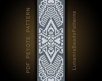 Peyote Bracelet Pattern, Odd Count Beading Stitch PDF Pattern #078P