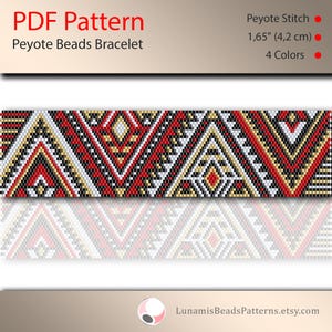 peyote bracelet pattern, odd count, peyote pattern, stitch pattern, pdf file, pdf pattern, #153P