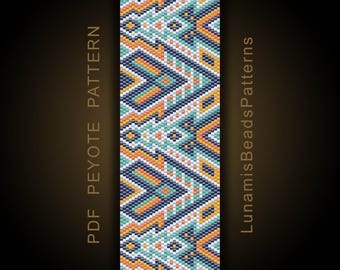 Peyote Bracelet Pattern, Even Count Beading Design (PDF Pattern) #177P