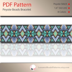 peyote bracelet pattern, odd count, peyote pattern, stitch pattern, pdf file, pdf pattern, #346P