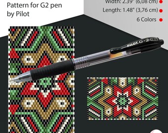 Padrão de capa para caneta Pilot G2 em ponto peiote (padrão em PDF)