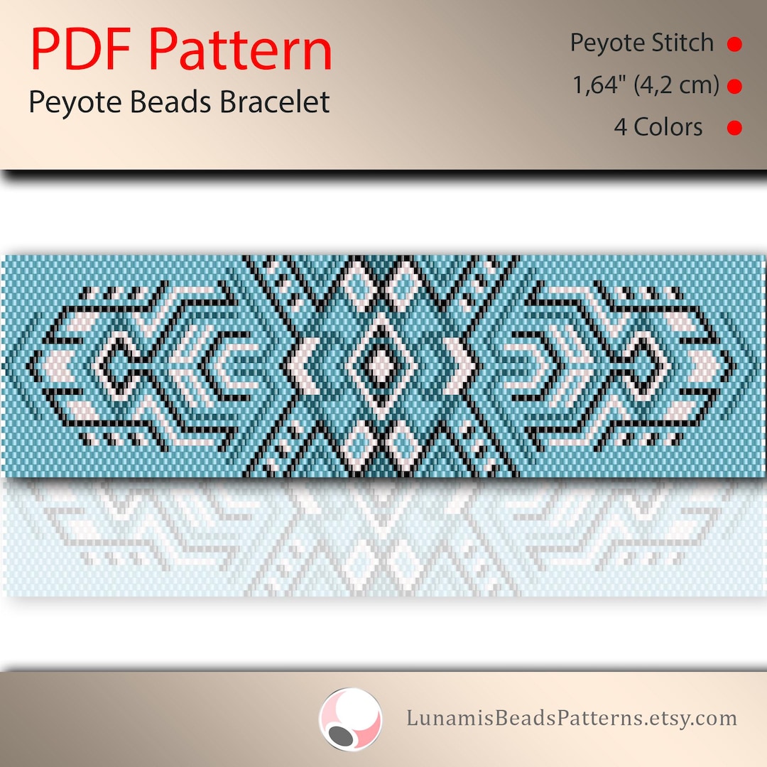 Peyote Bracelet Pattern, Odd Count, Peyote Pattern, Stitch Pattern