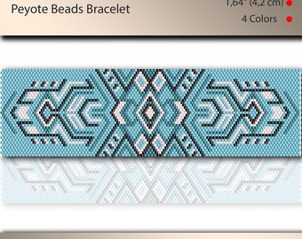 Peyote Stitch Bracelet Pattern, Beaded Jewelry Design (PDF Pattern)
