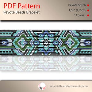 peyote bracelet pattern, odd count, peyote pattern, stitch pattern, pdf file, pdf pattern, #116P