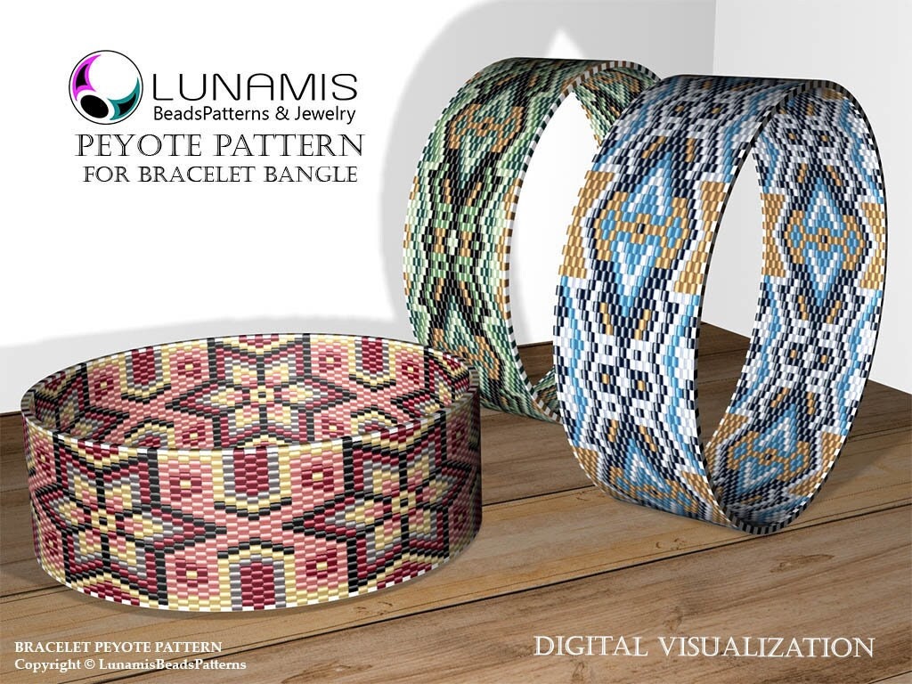 Tubular Peyote Stitch Bangle Bracelet Tutorial - INSTANT DOWNLOAD