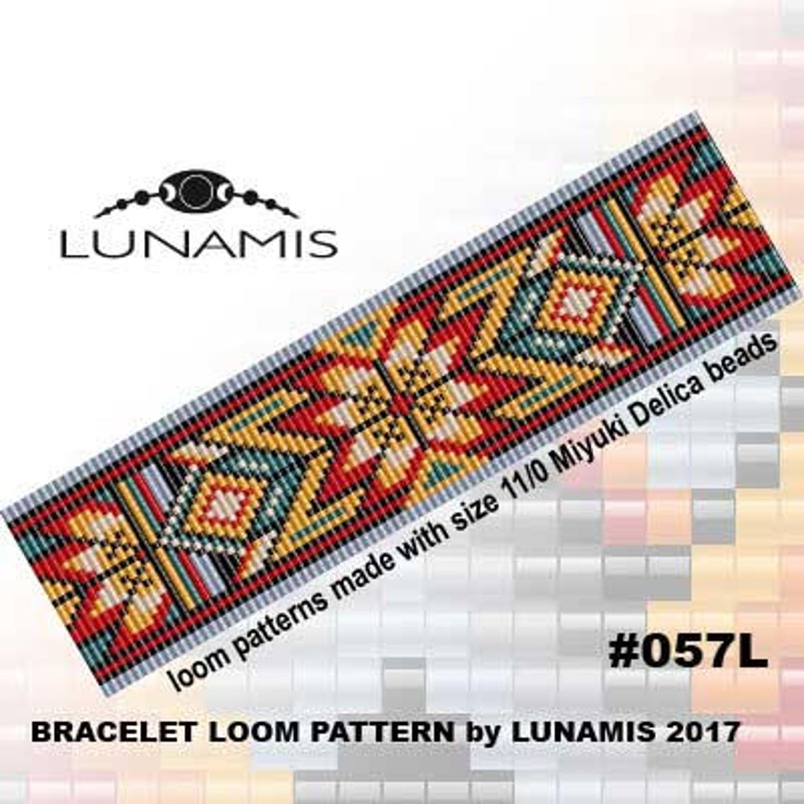 Loom Bracelet Pattern Loom Pattern Square Stitch Pattern Etsy