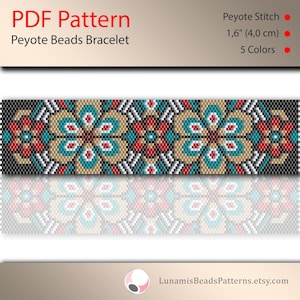 peyote bracelet pattern, odd count, peyote pattern, stitch pattern, pdf file, pdf pattern, #302P