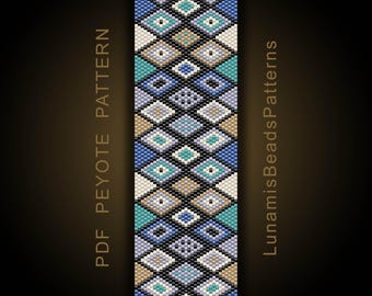 Peyote Armband Muster, ungerade zählen, Peyote Muster, Stichmuster, PDF Datei, PDF Nähanleitung, #109P