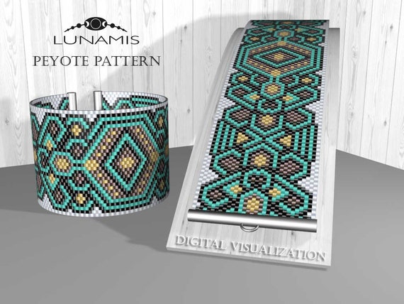 peyote bracelet pattern odd count peyote pattern stitch etsy