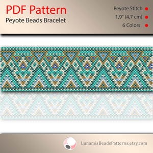 Peyote bracelet pattern, odd count, peyote pattern, stitch pattern, pdf file, pdf pattern, #157P