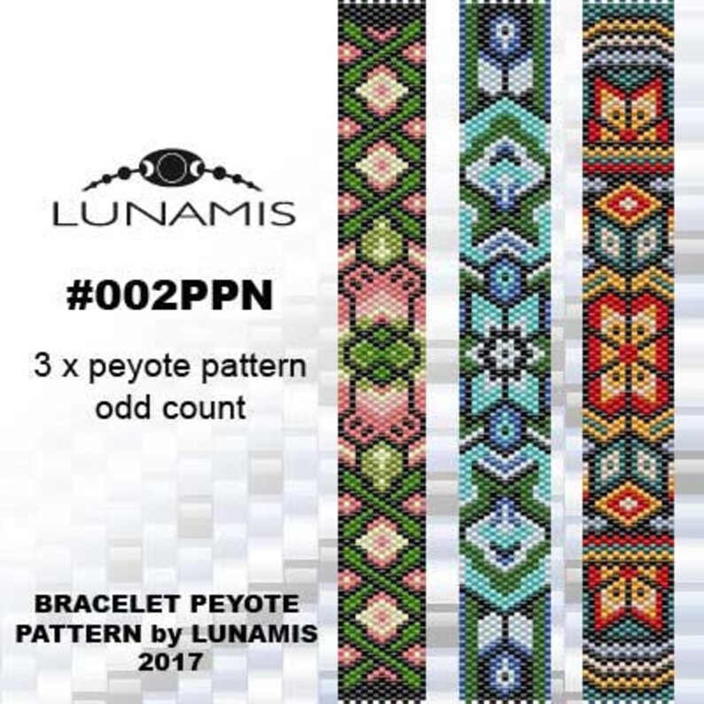 peyote bracelet pattern peyote pattern odd count stitch etsy