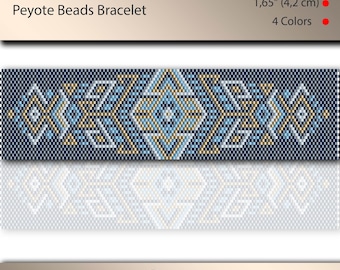 Peyote Bracelet Pattern, Beaded Jewelry Design (PDF Pattern)