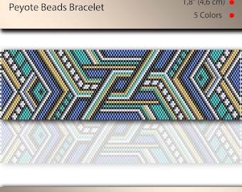Peyote pattern for bead bracelet, even count, digital file pdf, #030P