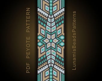 Peyote Bracelet Pattern, Odd Count Beading Design (PDF Download) #131P