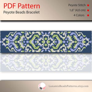 bead peyote bracelet pattern, odd count, peyote pattern, stitch pattern, pdf file, pdf pattern, #428P