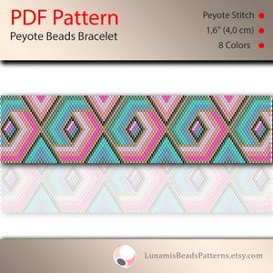 peyote bracelet pattern, odd count, peyote pattern, stitch pattern, pdf file, pdf pattern, #323P