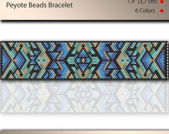 Patrón de pulsera de peyote, conteo impar, patrón de peyote, patrón de puntadas, archivo pdf, patrón pdf, #025P