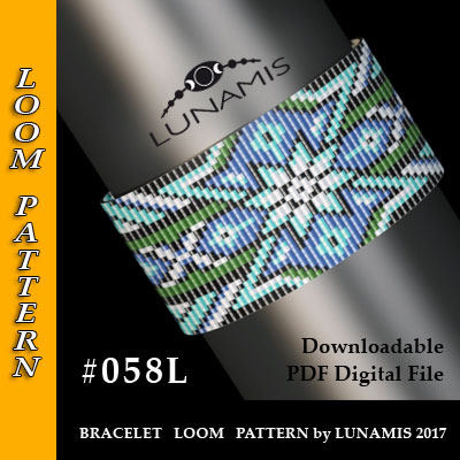 Loom Bracelet Pattern Loom Pattern Square Stitch Pattern Etsy