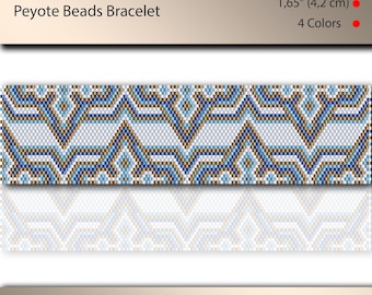 Peyote Stitch Bracelet Pattern, Beading Design (PDF Pattern)