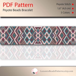 Peyote bracelet pattern, odd count, peyote pattern, stitch pattern, pdf file, pdf pattern, #012P