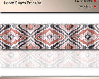 Loom Bracelet Pattern: Square Stitch Cuff Design (PDF Pattern)