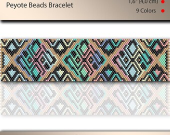 patroon peyote-armband, oneven telling, peyotepatroon, steekpatroon, pdf-bestand, pdf-patroon, #345P