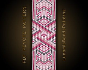 Peyote Armband Muster, Odd Count Perlenmuster (PDF Download) #022P