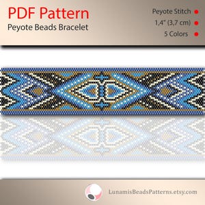 Peyote bracelet pattern, odd count, peyote pattern, stitch pattern, pdf file, pdf pattern, #068P